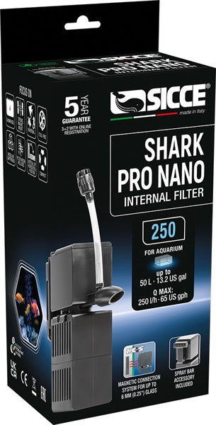 SICCE SHARK PRO NANO 250 FILTRE INTÉRIEUR