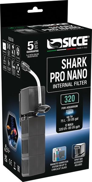 SICCE SHARK PRO NANO 320 FILTRE INTÉRIEUR