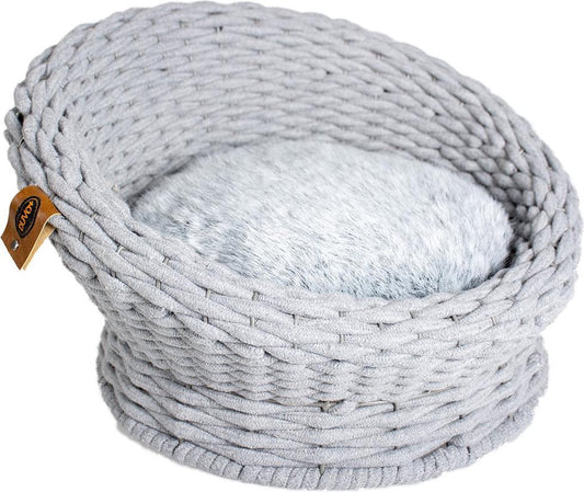 Oyster Sofa en corde coton 49x49x28 cm gris