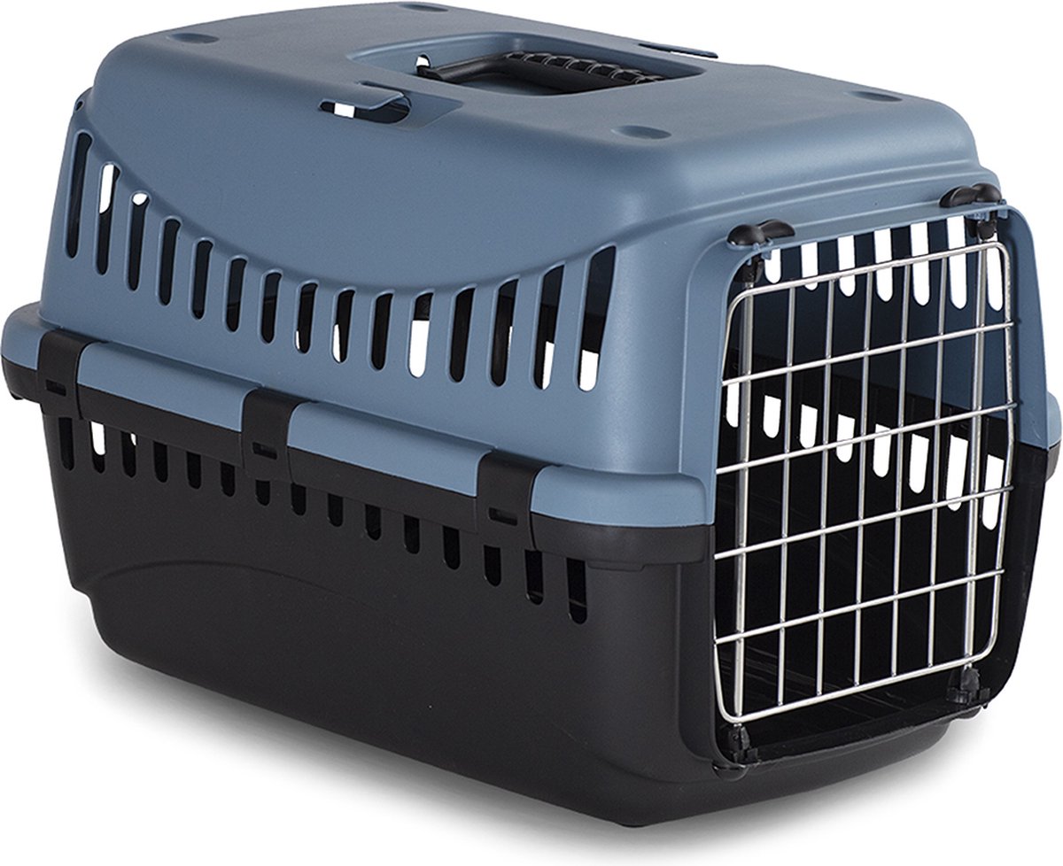 Gipsy Eco box de transport porte en métal L - 58x38x38 cm max 8 kg bleu