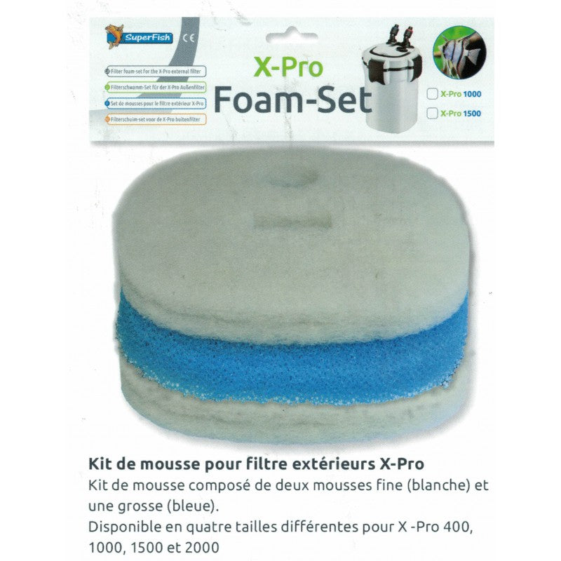 superfish x-pro 400 mousses de rechange