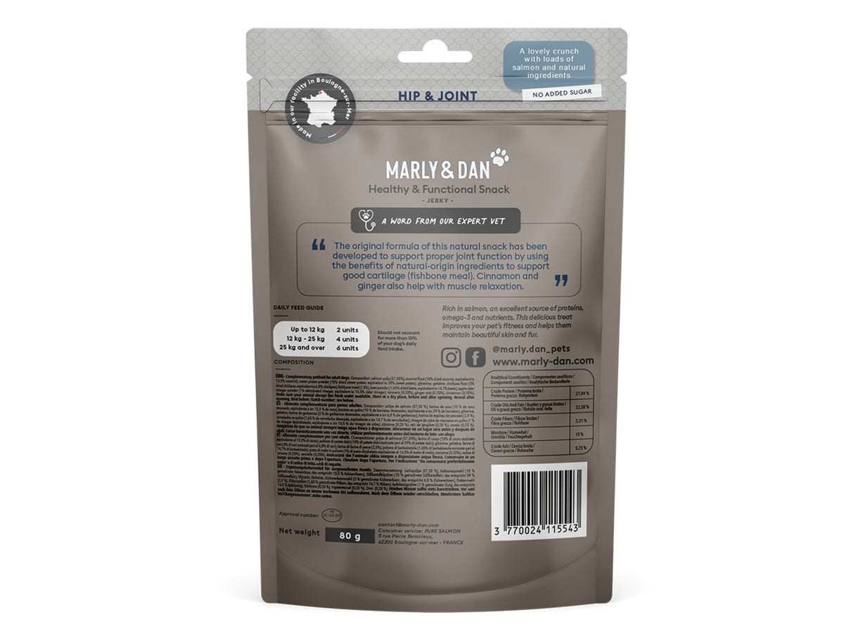 Jerky chien hanches et articulations 80g 2