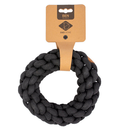 Ben anneau tressé XS - 13x13x4,5 cm noir