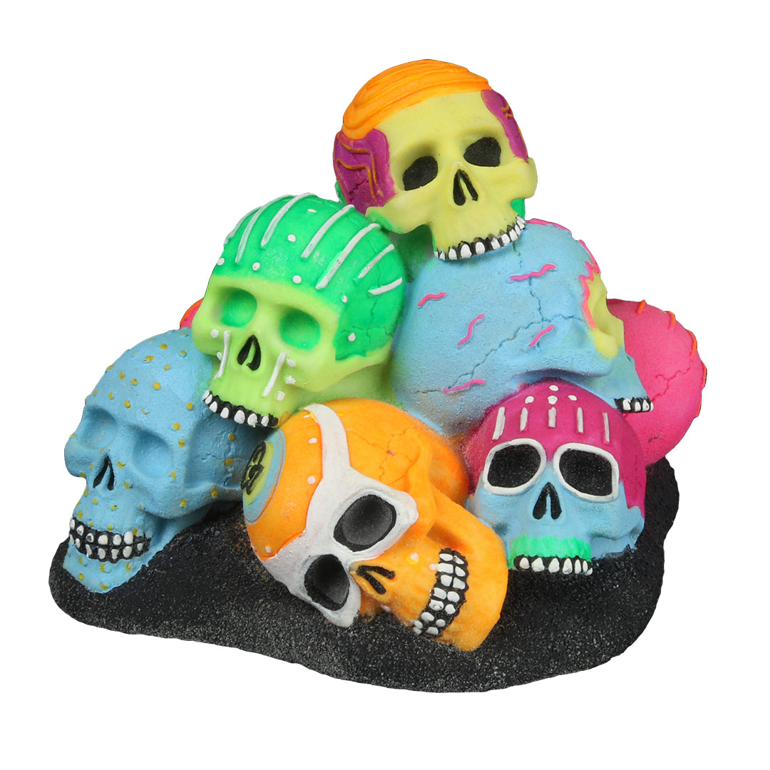 dia de los muertos crânes pile multicolore 15,1x14,2x11,8 cm