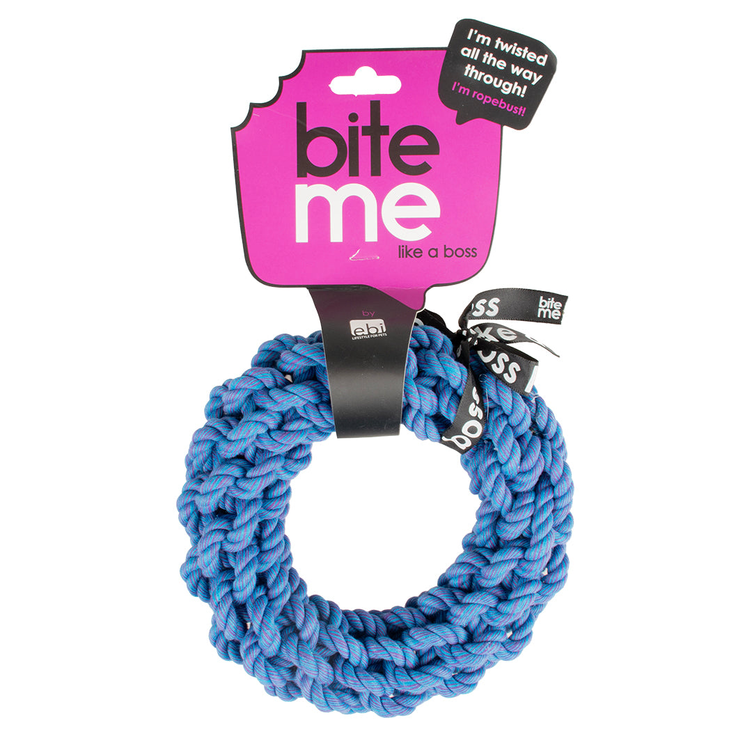 'da-chain' anneau tressé bleu 2