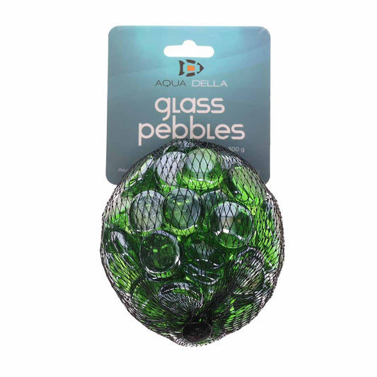 Galets de verre vert foncé