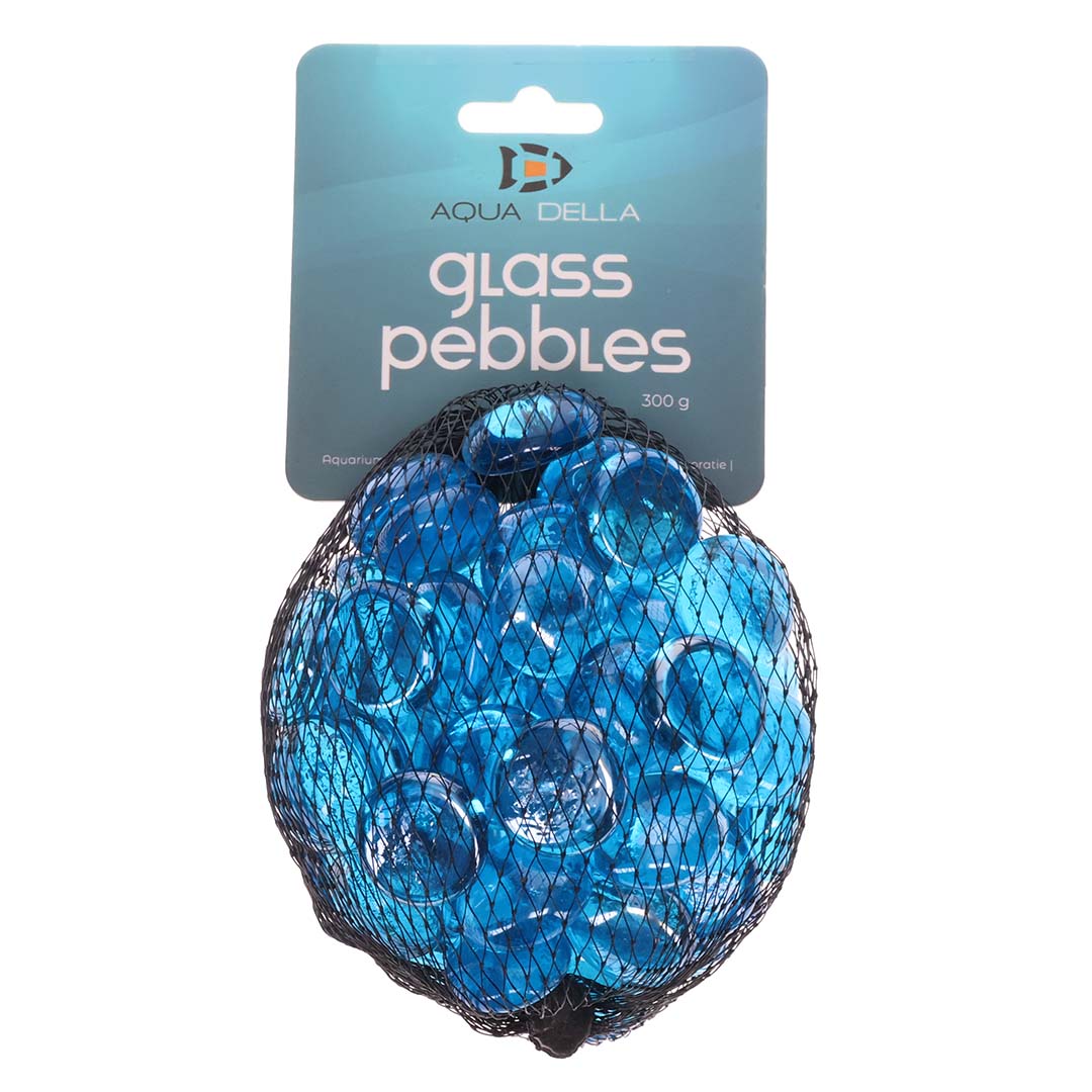 Galets de verre bleu clair