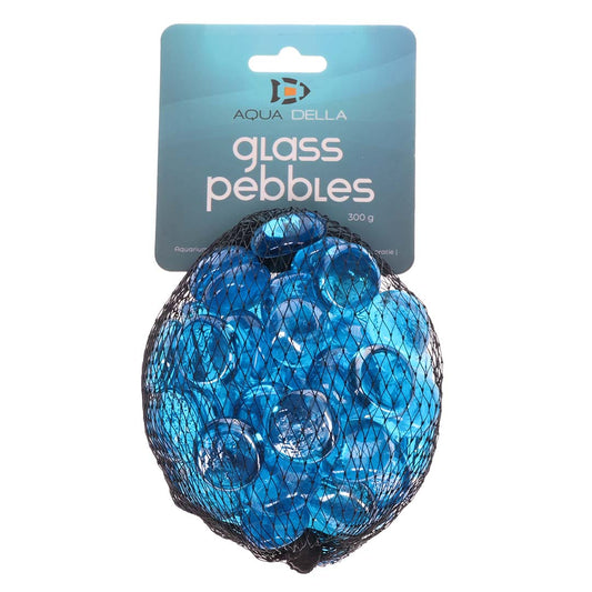 Galets de verre bleu clair