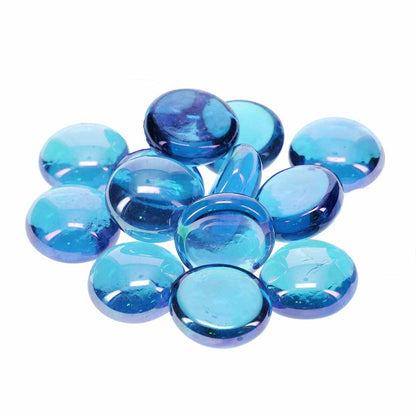 Galets de verre bleu clair 2