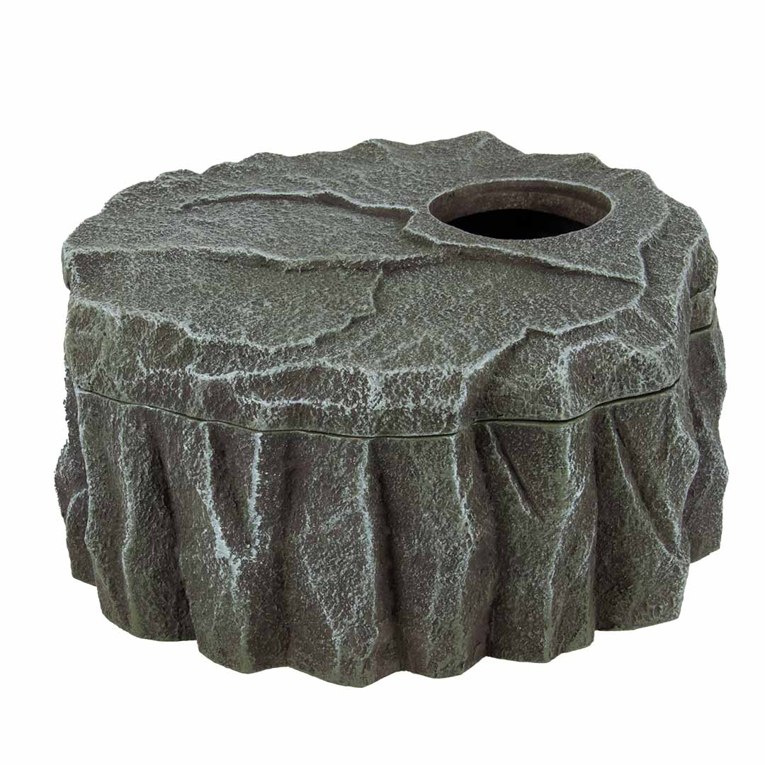 Abri pour reptiles rocher anthracite 16x15x8,5cm