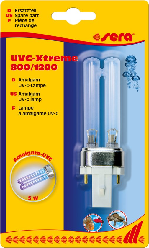 Lampe à amalgame UV-C sera argentée 5 W - UVC-Xtreme 800+1200 (pièce de rechange)