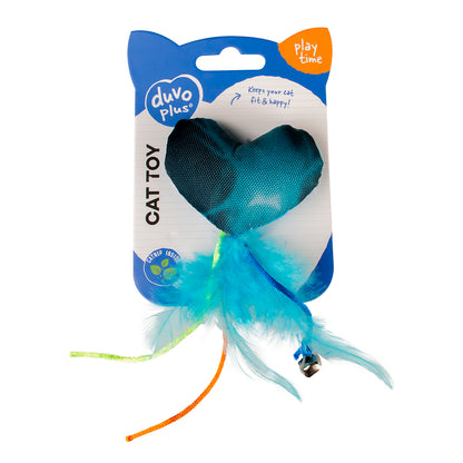 Flash coeur avec plumes bleu/vert 2