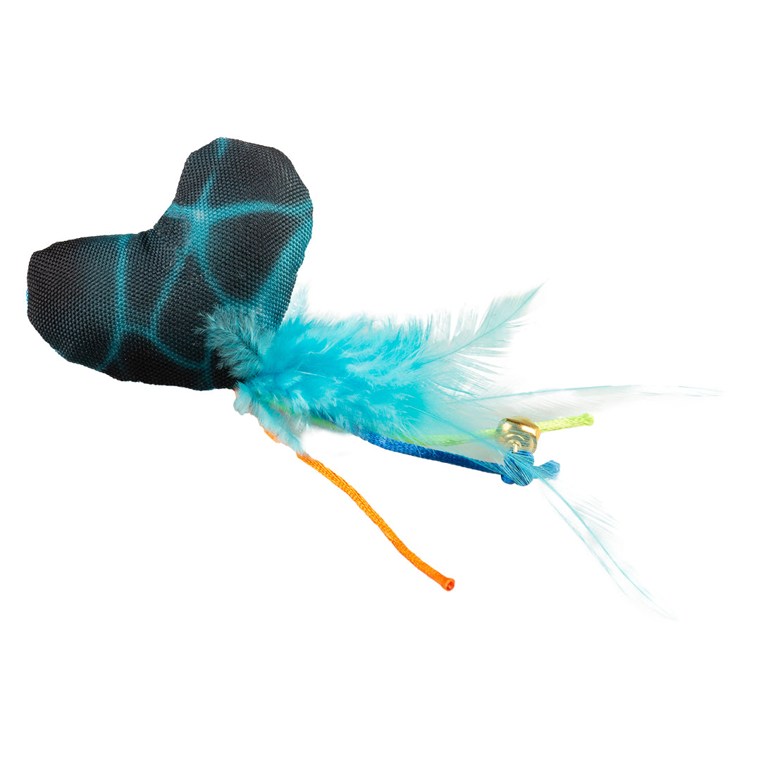 Flash coeur avec plumes bleu/vert