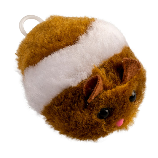 Shaking berry souris 8x7x5 cm brun/blanc