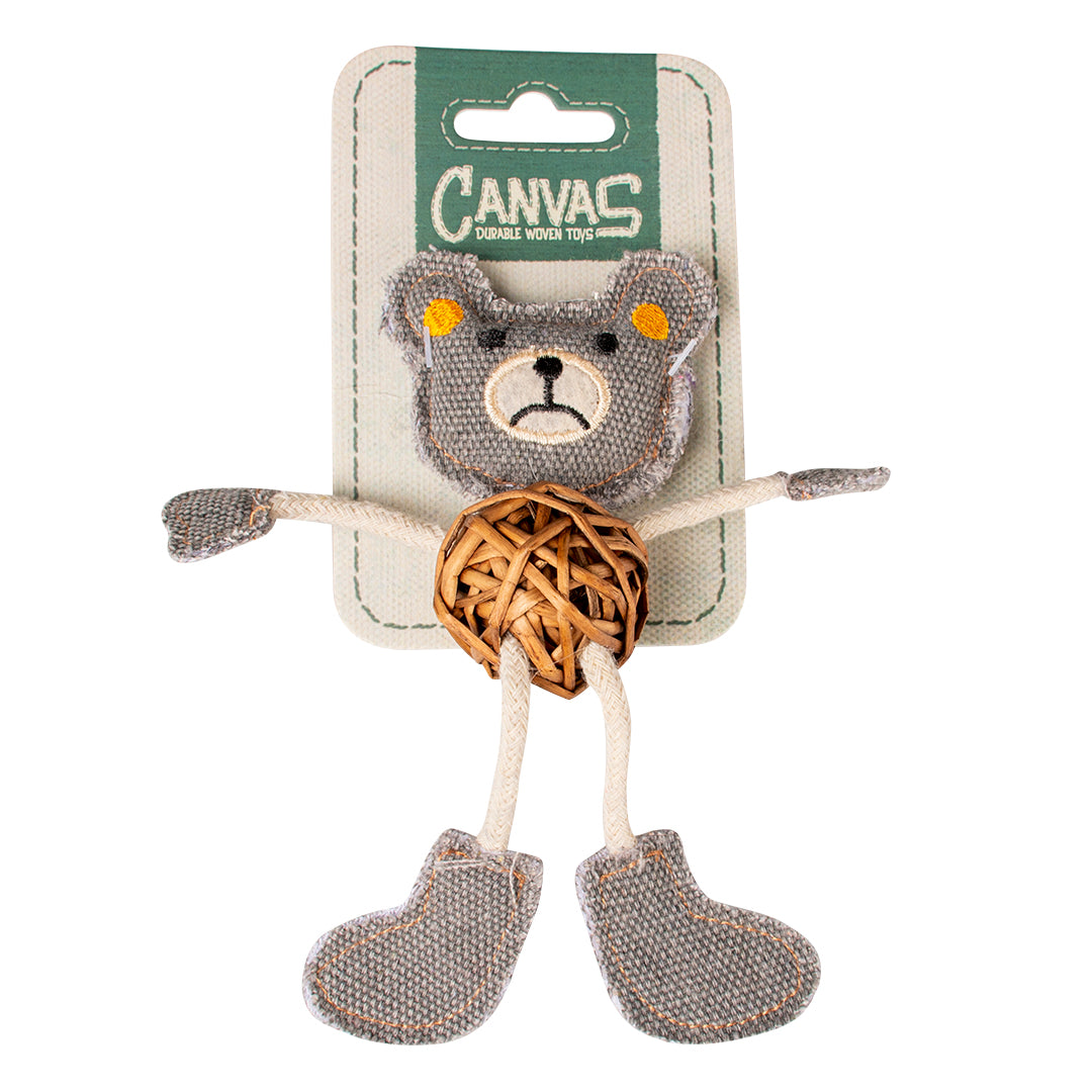 Canvas ours 17,8x12x2,5 cm brun/gris 2