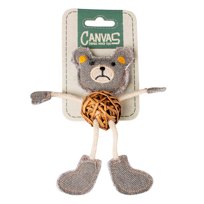 Canvas ours 17,8x12x2,5 cm brun/gris 2