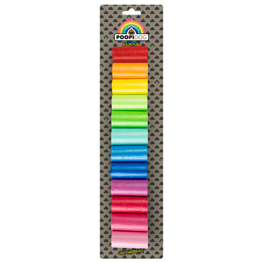 Sacs ramasse-crottes rainbow multicolore 12x20 pcs 32x19 cm