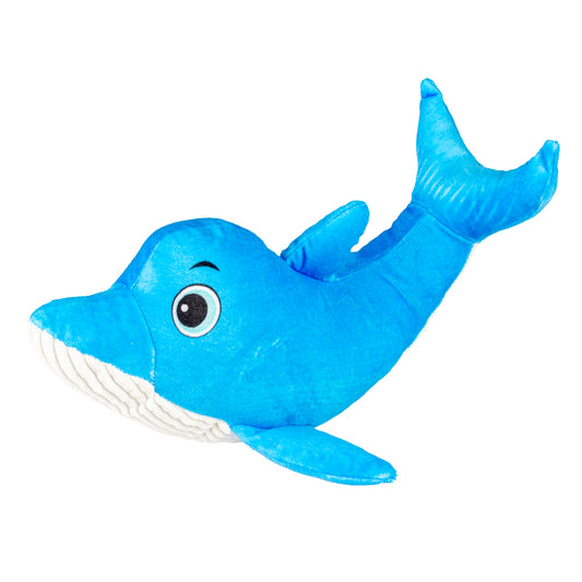 Peluche dauphin ocean bleu/blanc