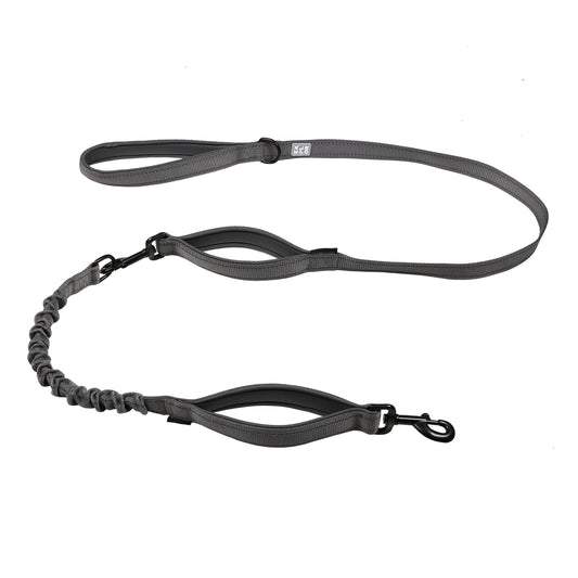 Ultimate 2en1 laisse Safety 180 cm - 16mm Silver reflective
