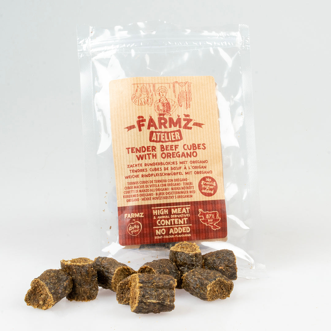 Farmz Atelier tendres cubes de boeuf à l'origa +/-2,5cm - 100g