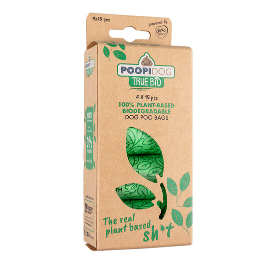 Sacs ramasse-crottes true bio 4x15 pcs 21,5x29 cm