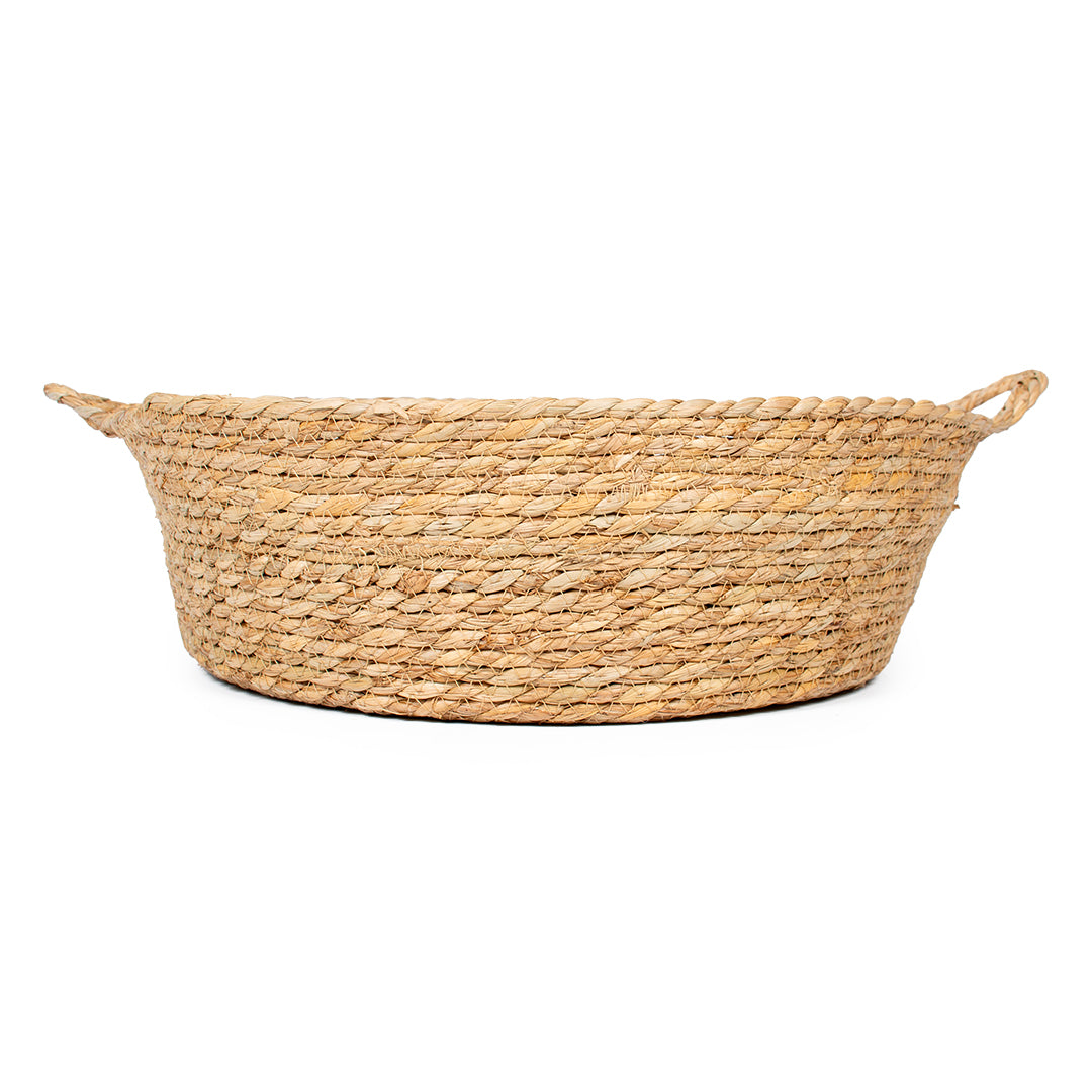 Laguna panier pour chat en zostère et coussin L - 44x44x14 cm beige/blanc 4