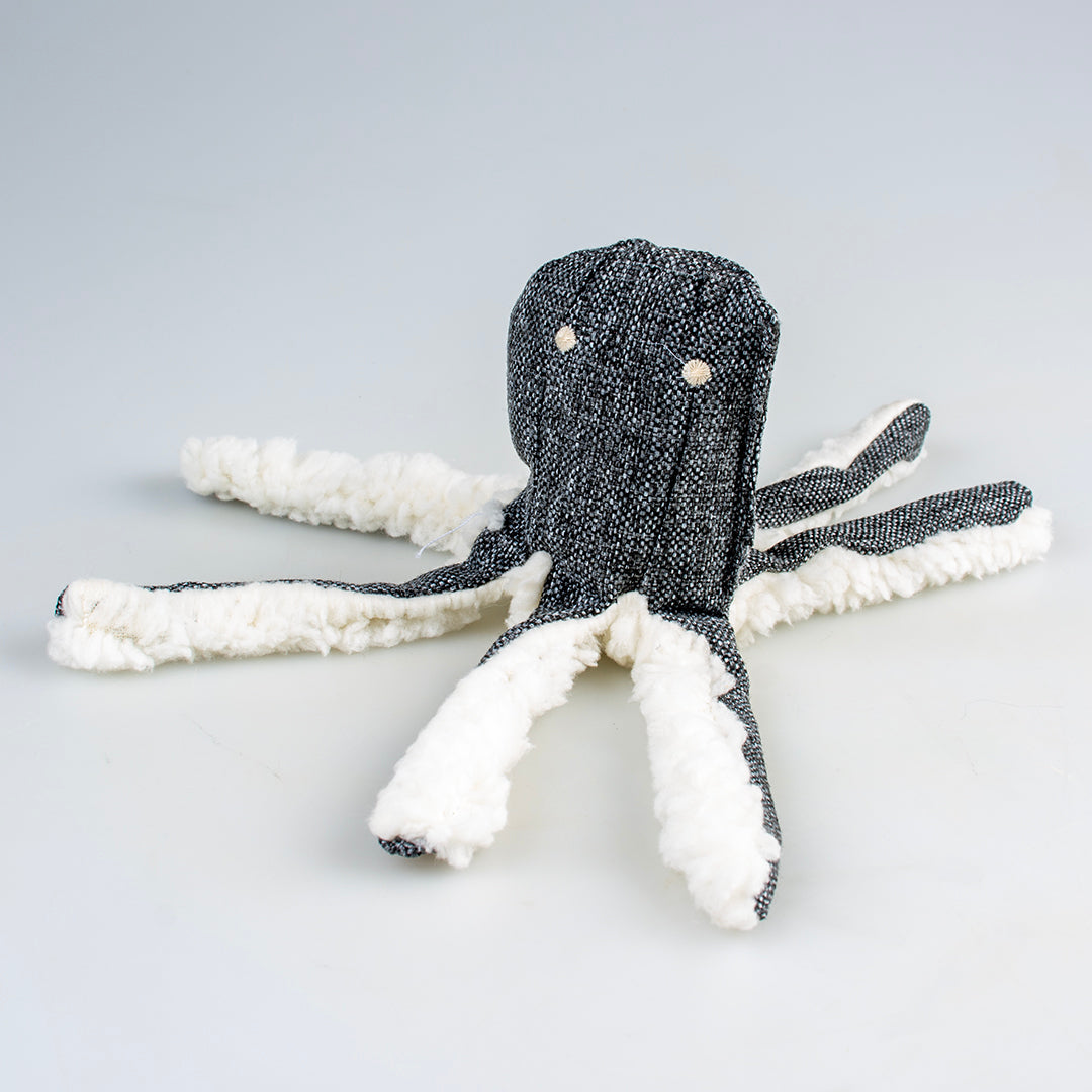 Eco peluche Pieuvre 20x8x10 cm gris 2