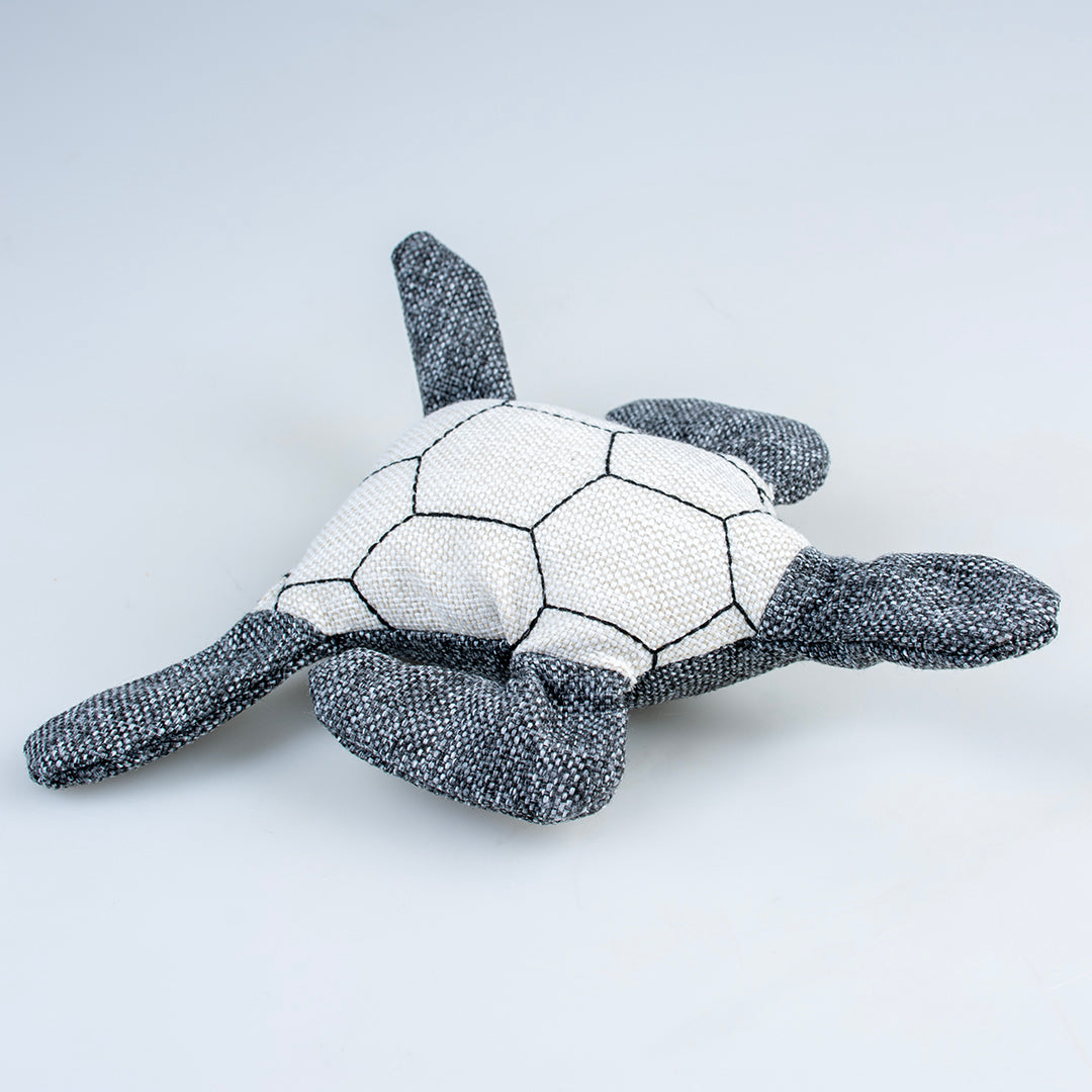 Eco peluche Tortue 19x19x5 cm gris