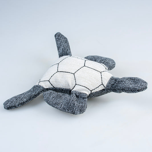 Eco peluche Tortue 19x19x5 cm gris