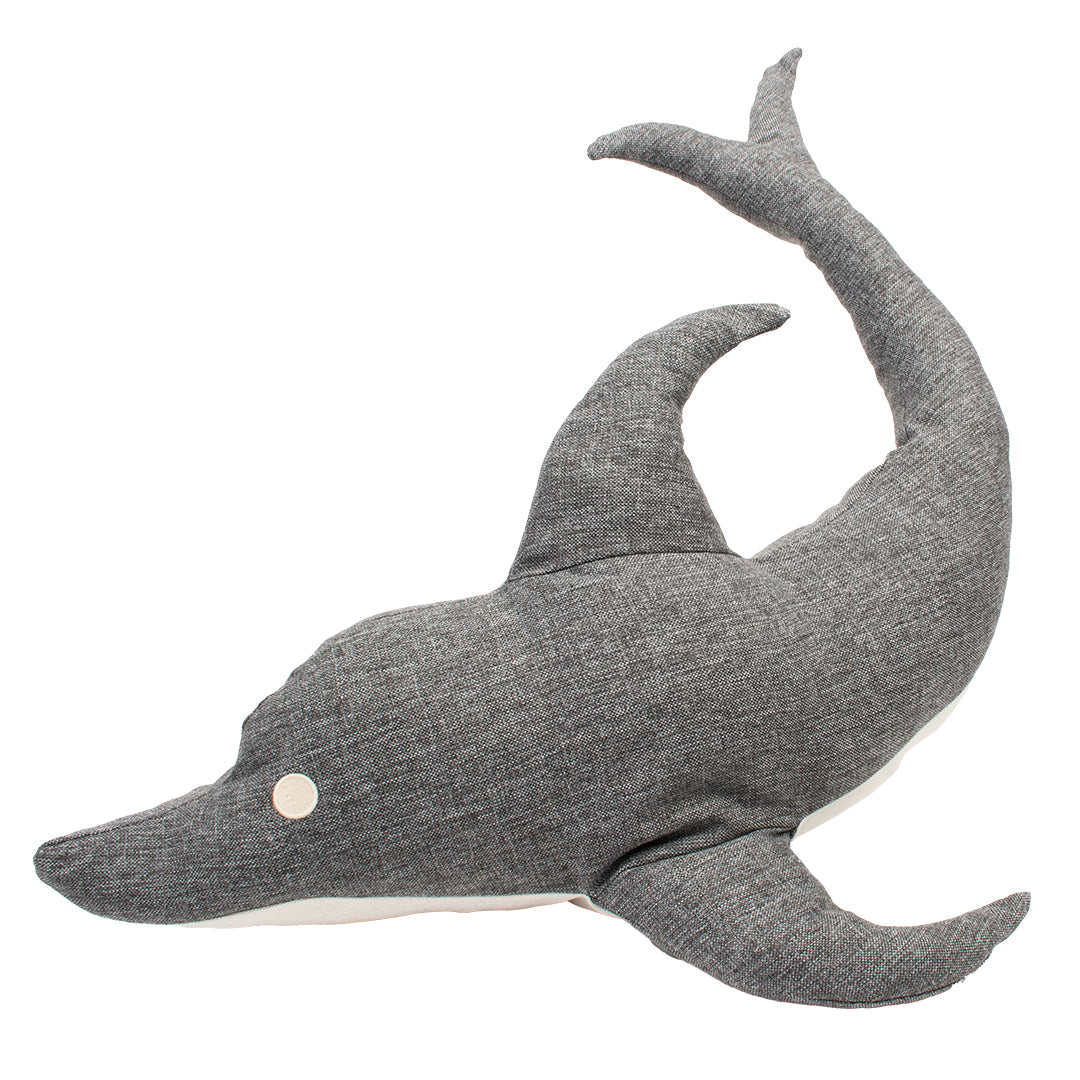Eco peluche Dauphin 18x15x6 cm gris