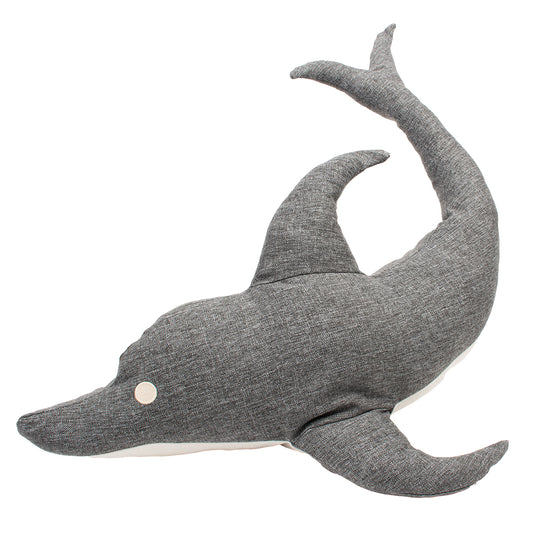 Eco peluche Dauphin 18x15x6 cm gris