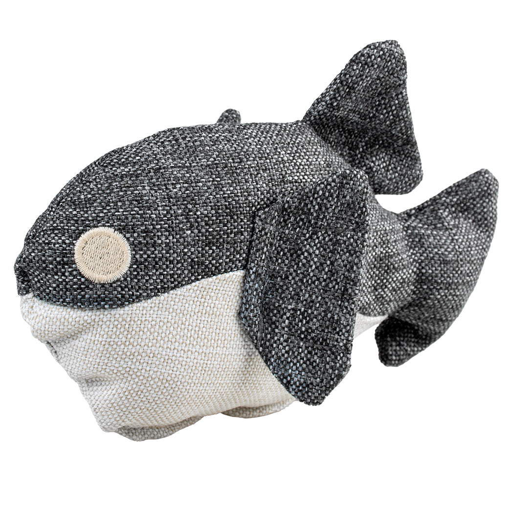Eco peluche Poisson Fugu 19x13x8 cm gris