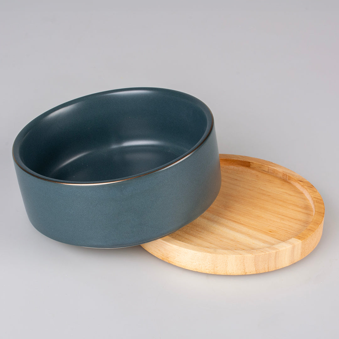 Mangeoire Stone Timber 450 ml 12,5x12,5x6 cm bleu 2