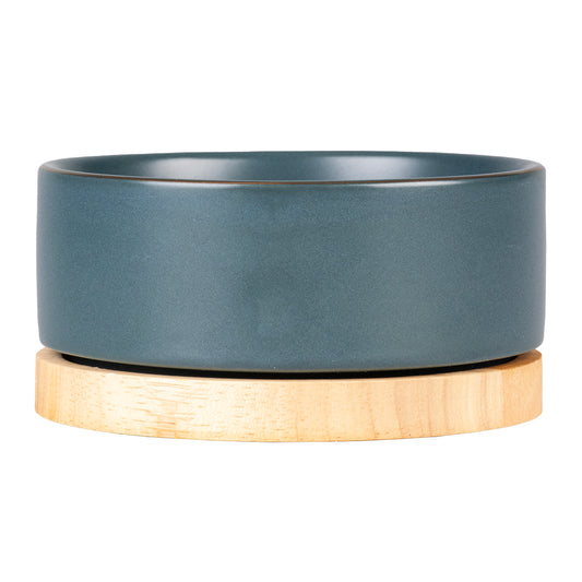Mangeoire Stone Timber 450 ml 12,5x12,5x6 cm bleu