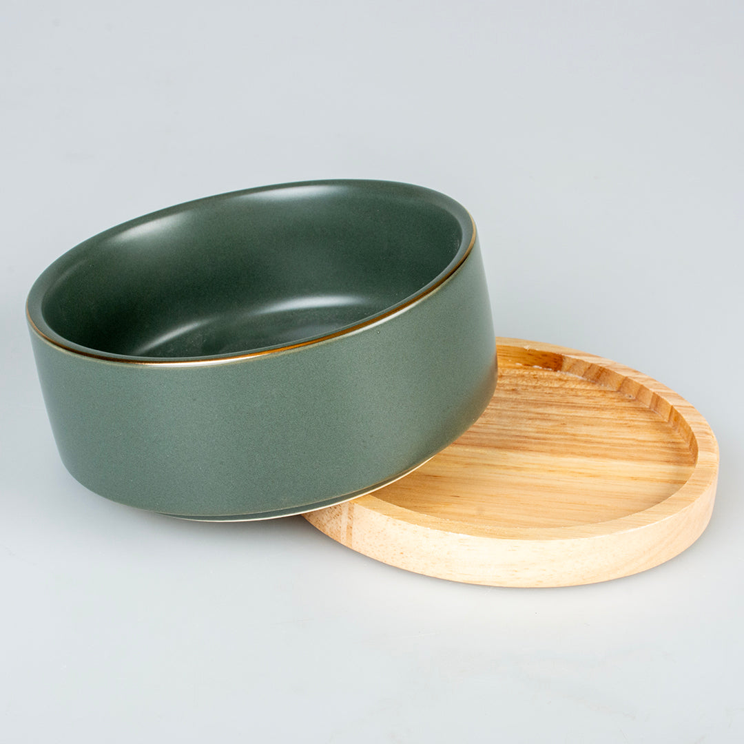 Mangeoire Stone Timber 450 ml 12,5x12,5x6 cm vert foncé 2