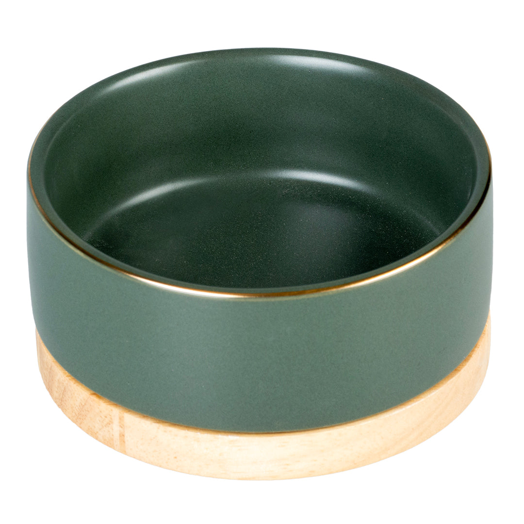 Mangeoire Stone Timber 450 ml 12,5x12,5x6 cm vert foncé