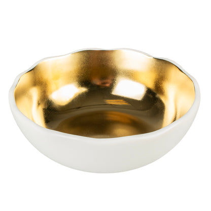 Mangeoire Stone Organic M 350 ml 14,5x14,5x5 cm blanc/or