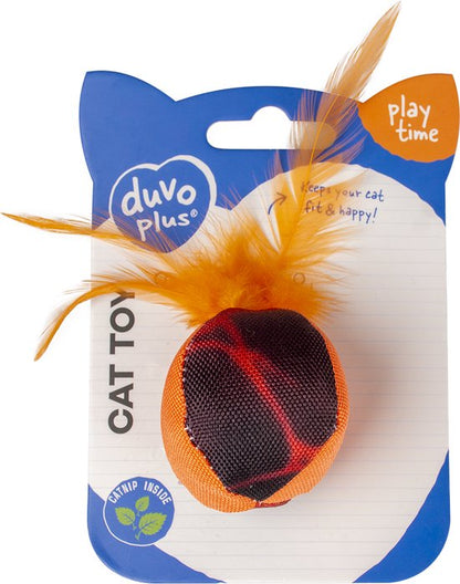 Flash balle avec plumes 12x4x4,5 cm orange 2