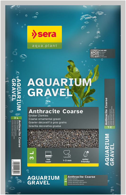 SERA Gravel Anthracite Coarse 3 L