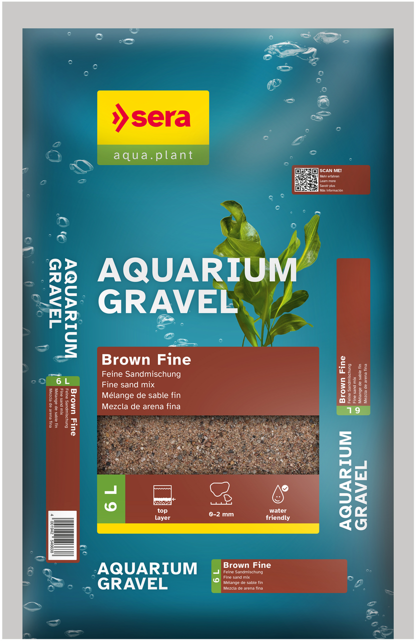 SERA Gravel Brown Fine 6 L