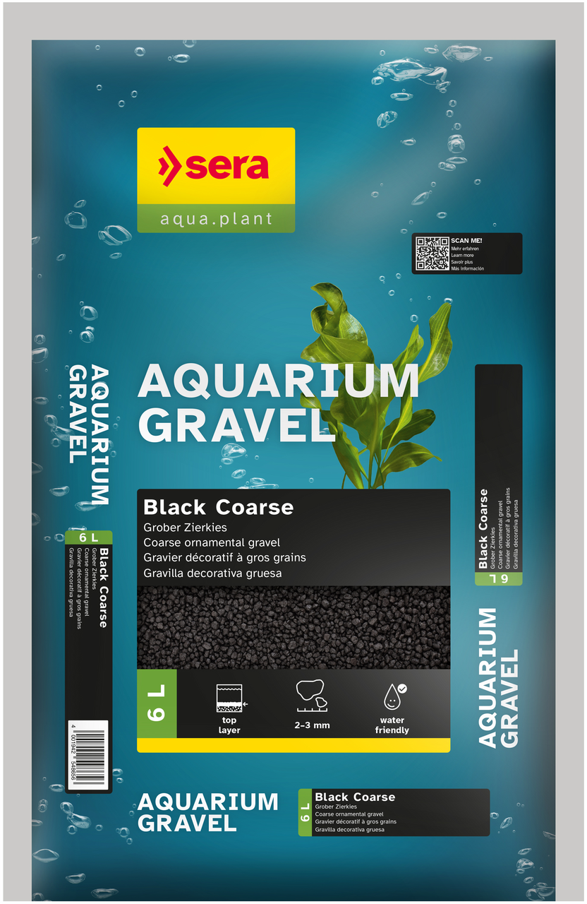 SERA Gravel Black Coarse 6 L
