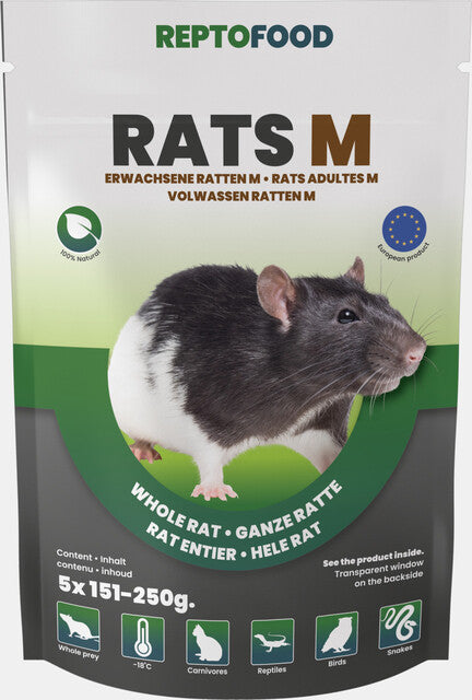 REPTO RATS ADULTES M 151-250G 5PCS