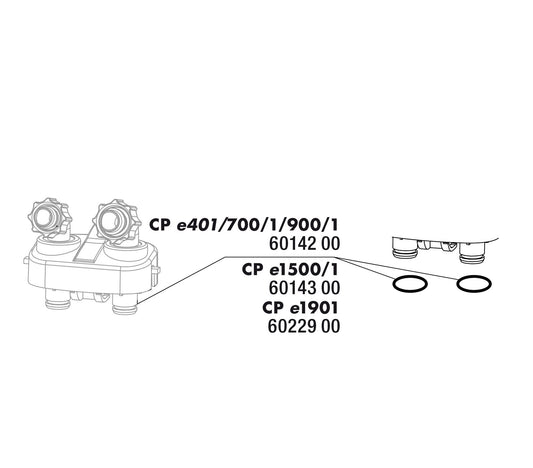 JBL CP e/7/900/1,2 -  2 joints bloc raccordement tuyaux