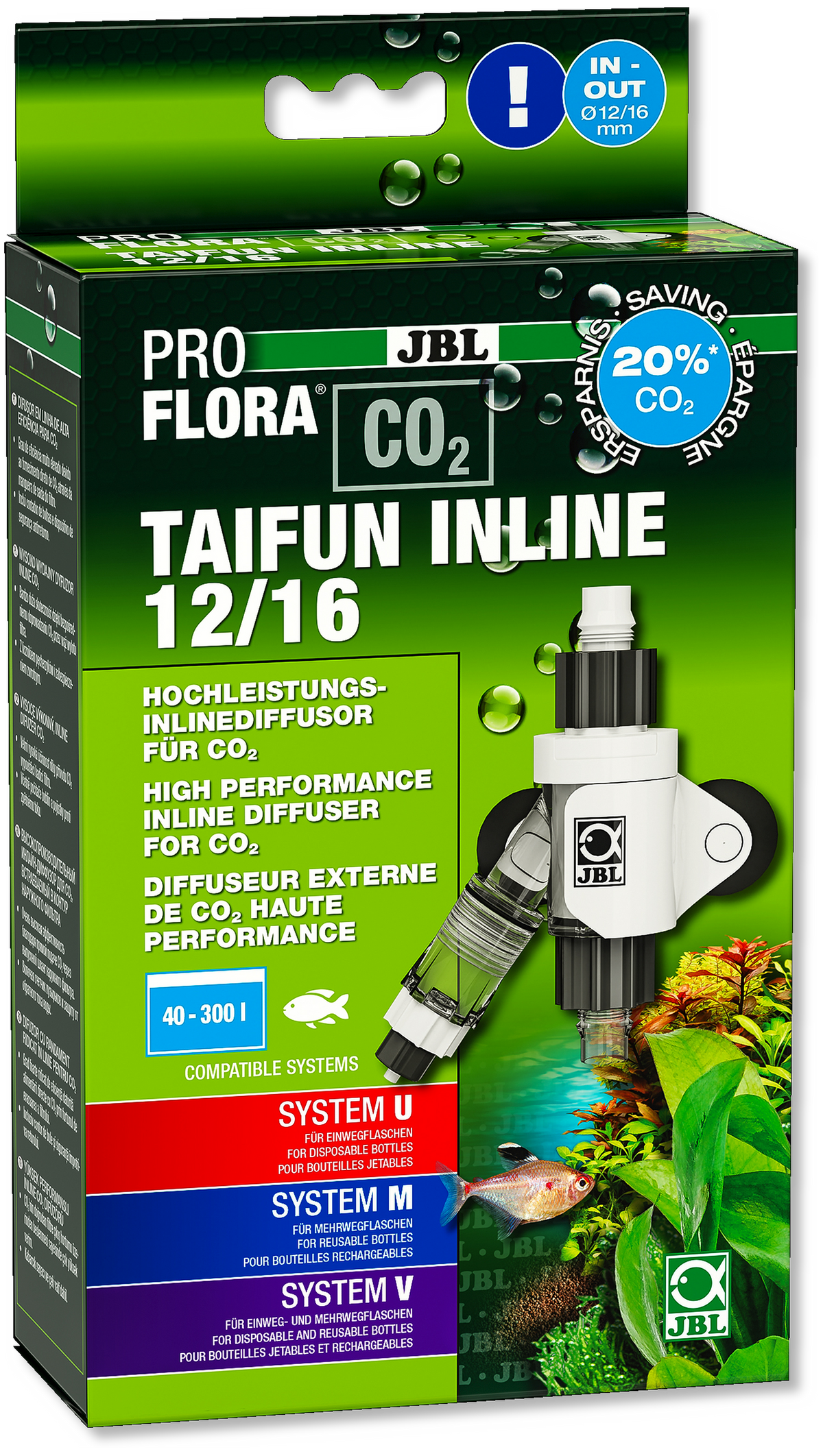 JBL PROFLORA Co2 Taifun Inline 12/16