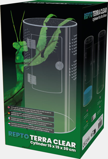 Repto Terra Clear Cylinder 15x15x30cm