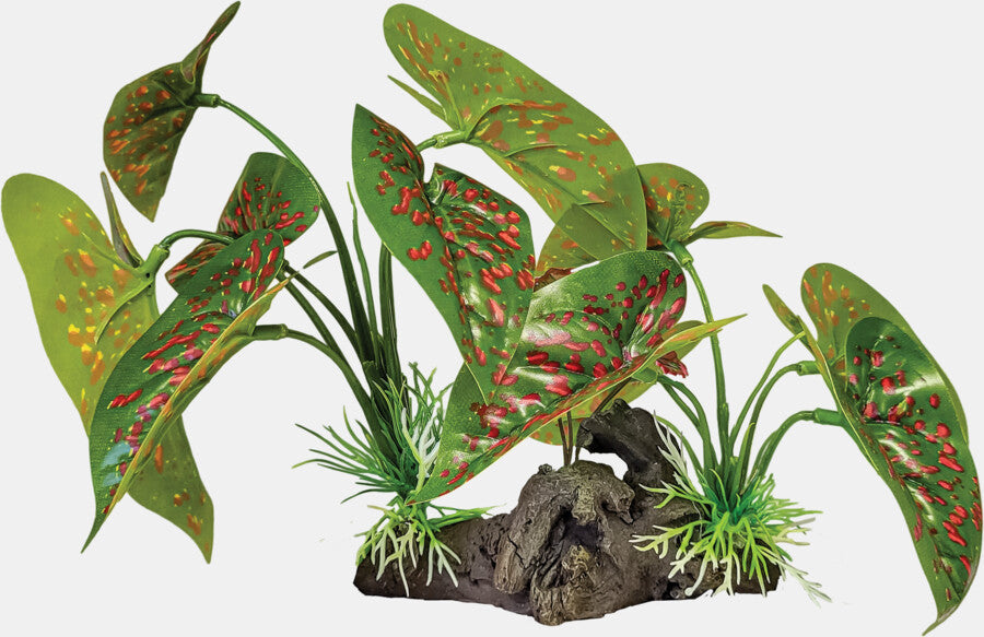 Repto Plante sur Deco Elephant Rouge 28x12x17 cm
