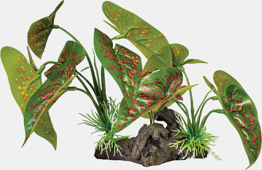 Repto Plante sur Deco Elephant Rouge 28x12x17 cm