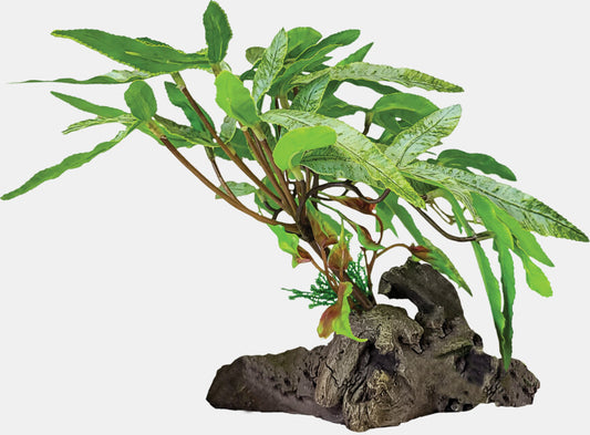 Repto Plante sur Deco à 3 feuilles pointues 29x26x17 cm