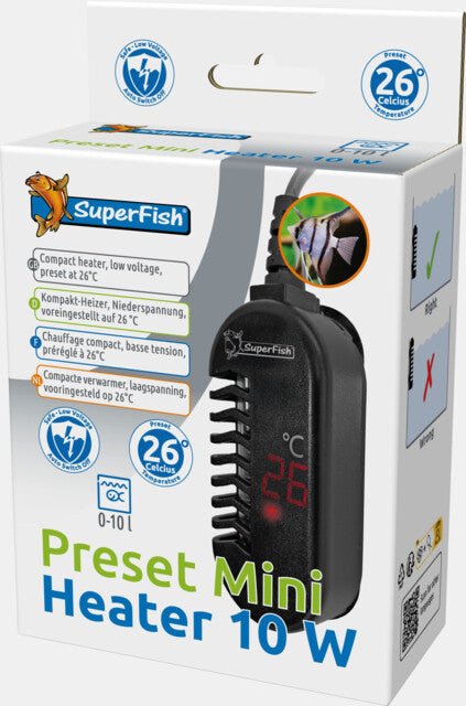 Superfish Mini Chauffage préréglé 10w