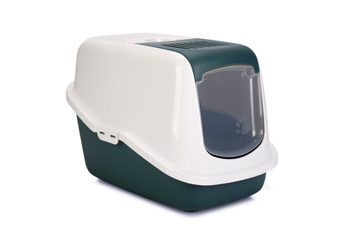 Litière Nestor Vert foncé/blanc 56x39x39 cm